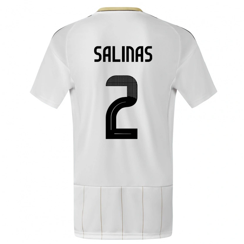 Danxen Kinderen Costa Rica Yostin Salinas #2 Wit Uitshirt Uittenue 24-26 T-Shirt