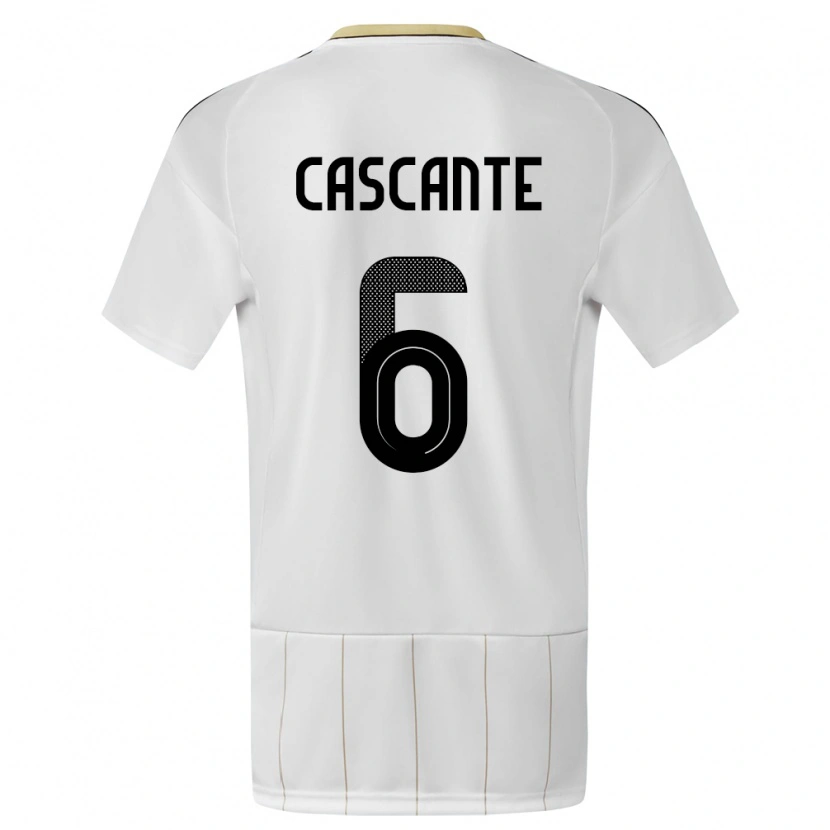 Danxen Kinderen Costa Rica Julio Cascante #6 Wit Uitshirt Uittenue 24-26 T-Shirt