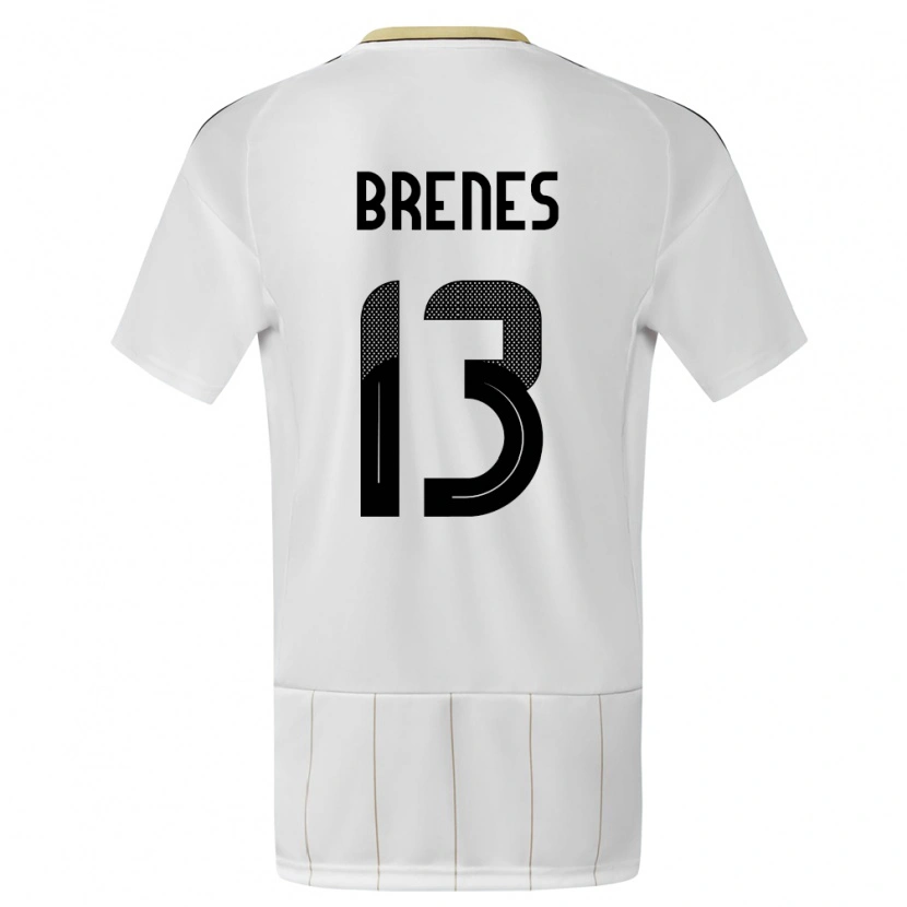 Danxen Kinderen Costa Rica Jefferson Brenes #13 Wit Uitshirt Uittenue 24-26 T-Shirt
