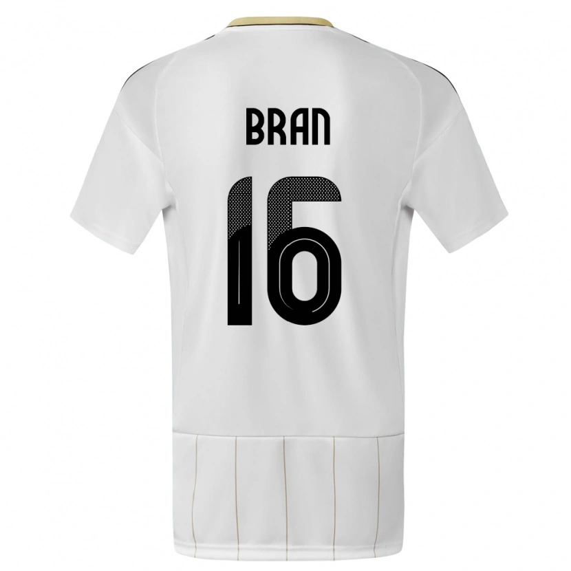 Danxen Kinderen Costa Rica Alejandro Bran #16 Wit Uitshirt Uittenue 24-26 T-Shirt