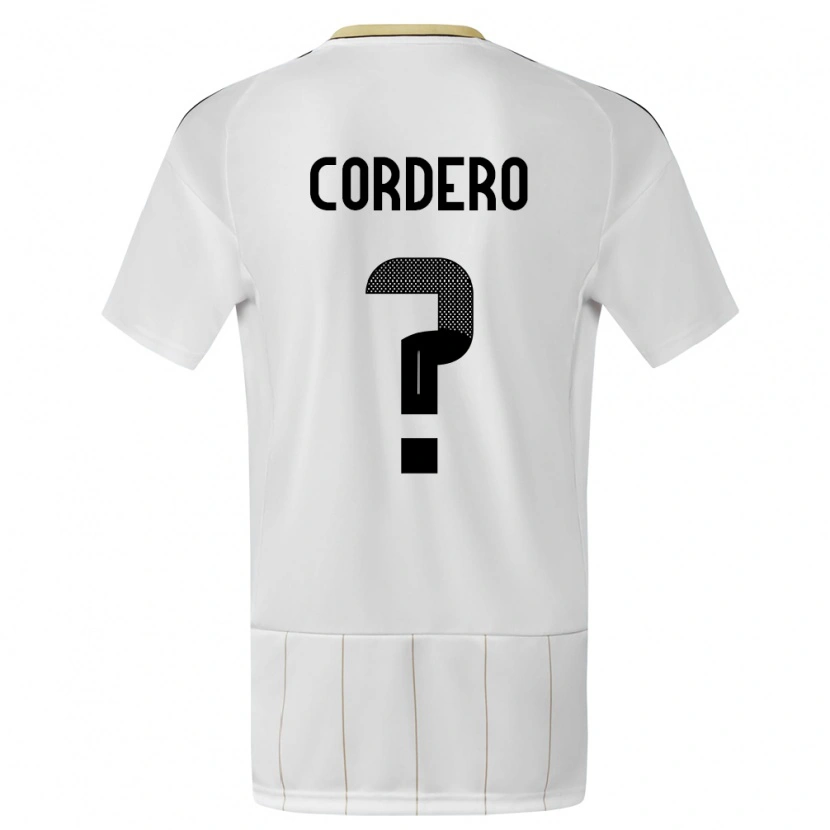 Danxen Kinderen Costa Rica Owen Cordero #0 Wit Uitshirt Uittenue 24-26 T-Shirt