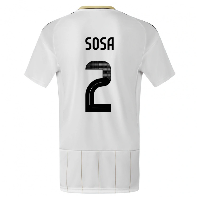 Danxen Kinderen Costa Rica Yerlan Sosa #2 Wit Uitshirt Uittenue 24-26 T-Shirt