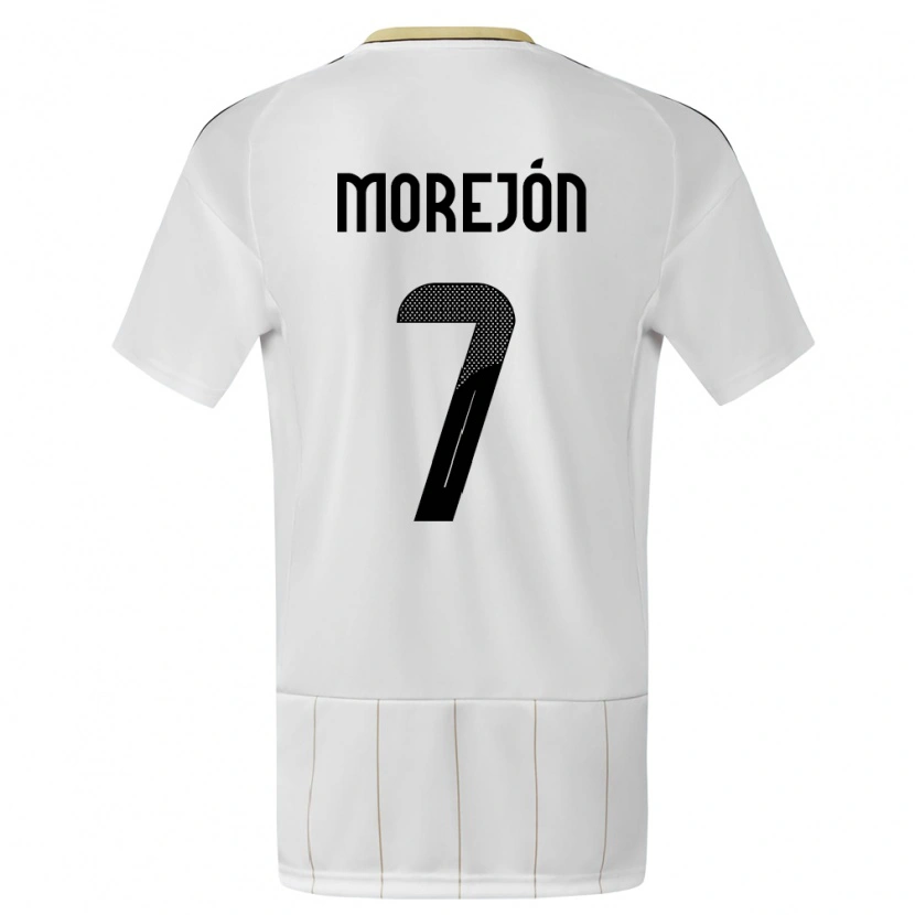 Danxen Kinderen Costa Rica Jorge Morejón #7 Wit Uitshirt Uittenue 24-26 T-Shirt