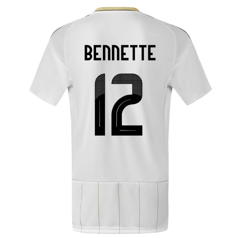 Danxen Kinderen Costa Rica Nick Bennette #12 Wit Uitshirt Uittenue 24-26 T-Shirt