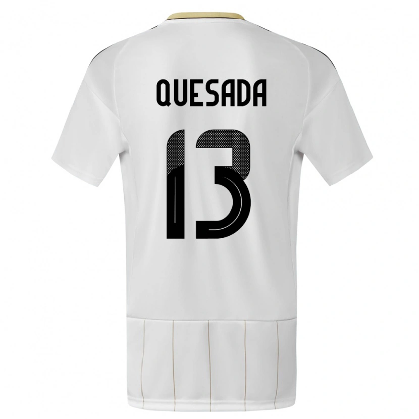 Danxen Kinderen Costa Rica Sebastián Quesada #13 Wit Uitshirt Uittenue 24-26 T-Shirt
