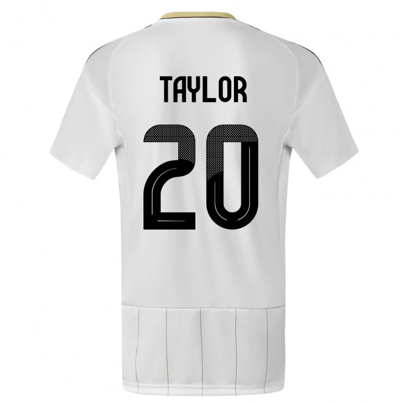 Danxen Kinderen Costa Rica Gerald Taylor #20 Wit Uitshirt Uittenue 24-26 T-Shirt