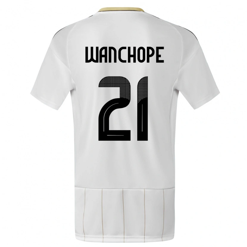 Danxen Kinderen Costa Rica Matías Wanchope #21 Wit Uitshirt Uittenue 24-26 T-Shirt