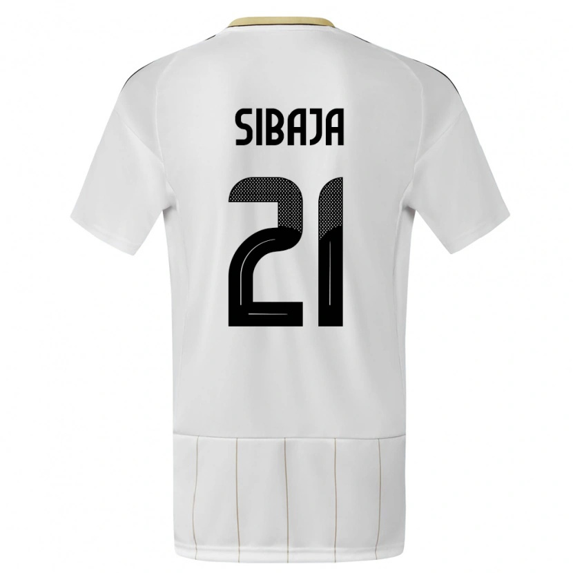 Danxen Kinderen Costa Rica Gabriel Sibaja #21 Wit Uitshirt Uittenue 24-26 T-Shirt