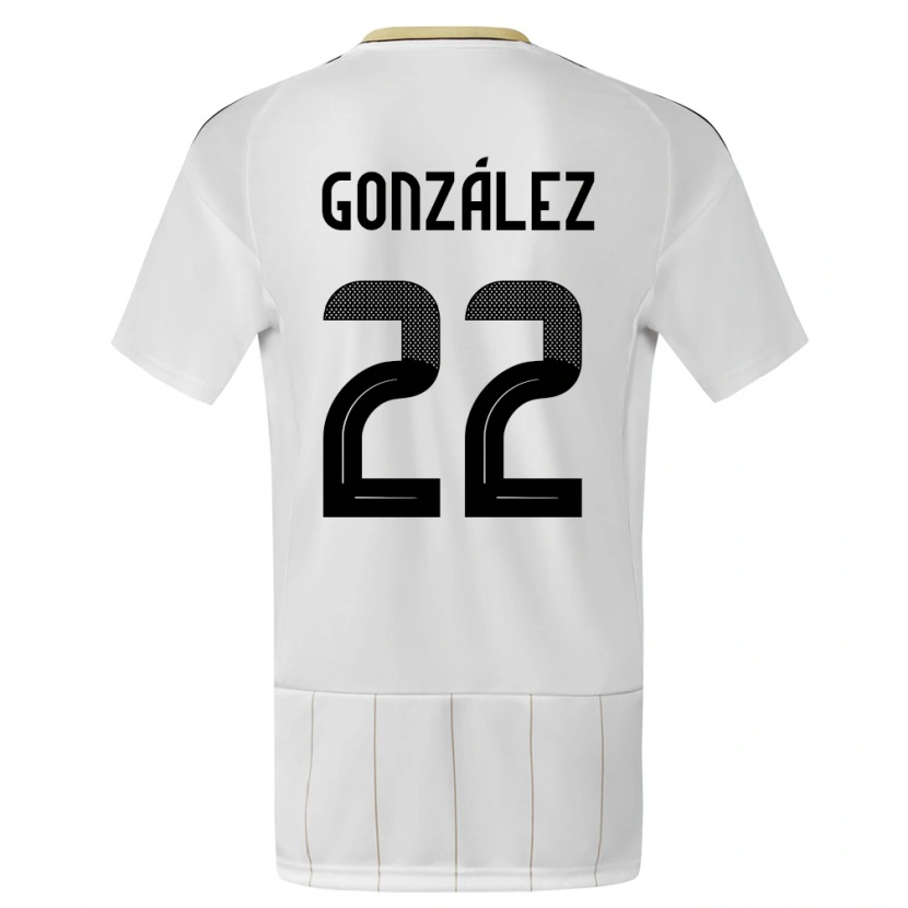 Danxen Kinderen Costa Rica Kenneth González #22 Wit Uitshirt Uittenue 24-26 T-Shirt