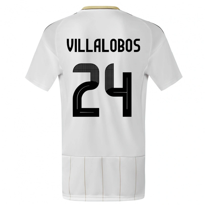 Danxen Kinderen Costa Rica Anthuan Villalobos #24 Wit Uitshirt Uittenue 24-26 T-Shirt