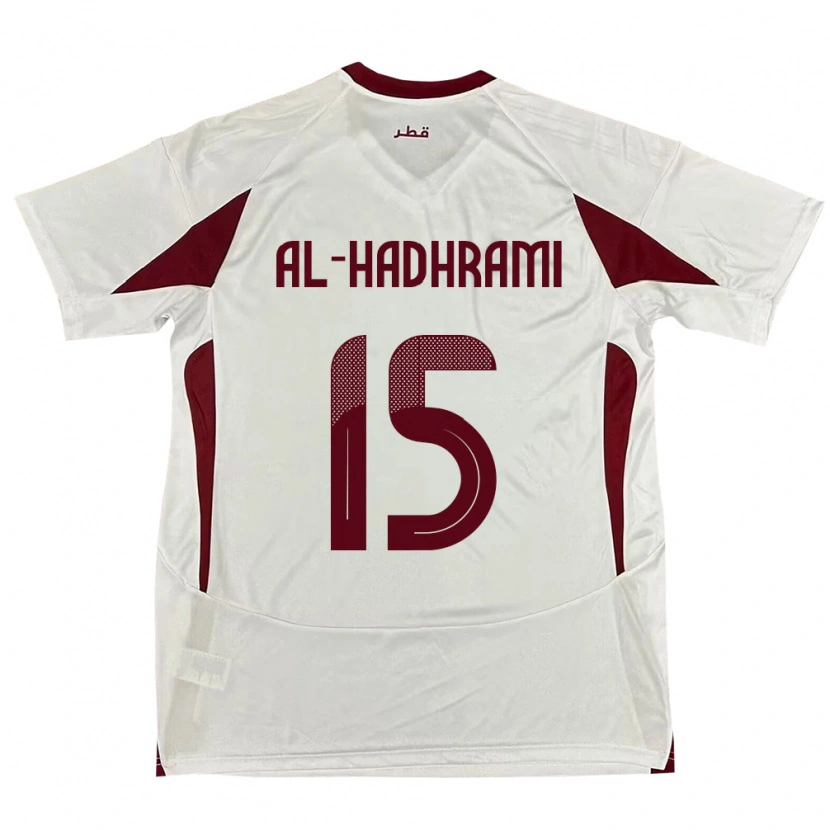 Danxen Kinderen Qatar Naif Al-Hadhrami #15 Wit Uitshirt Uittenue 24-26 T-Shirt