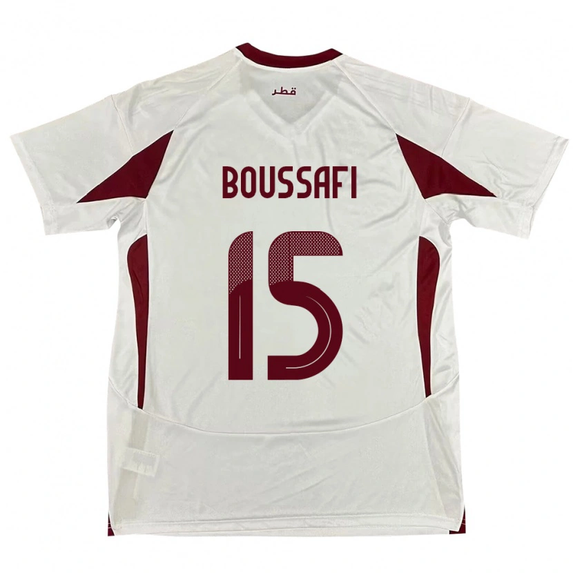 Danxen Kinderen Qatar Rabh Boussafi #15 Wit Uitshirt Uittenue 24-26 T-Shirt
