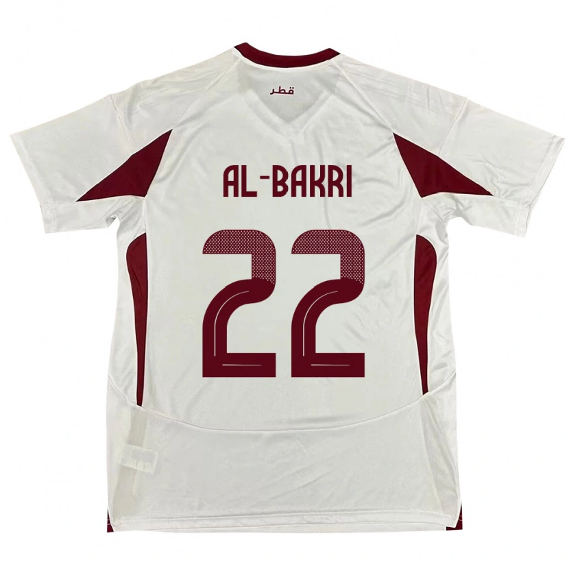 Danxen Kinderen Qatar Mohamed Al-Bakri #22 Wit Uitshirt Uittenue 24-26 T-Shirt