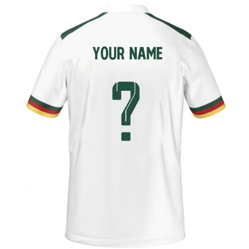 Danxen Kinderen Kameroen Uw Naam #0 Wit Uitshirt Uittenue 24-26 T-Shirt