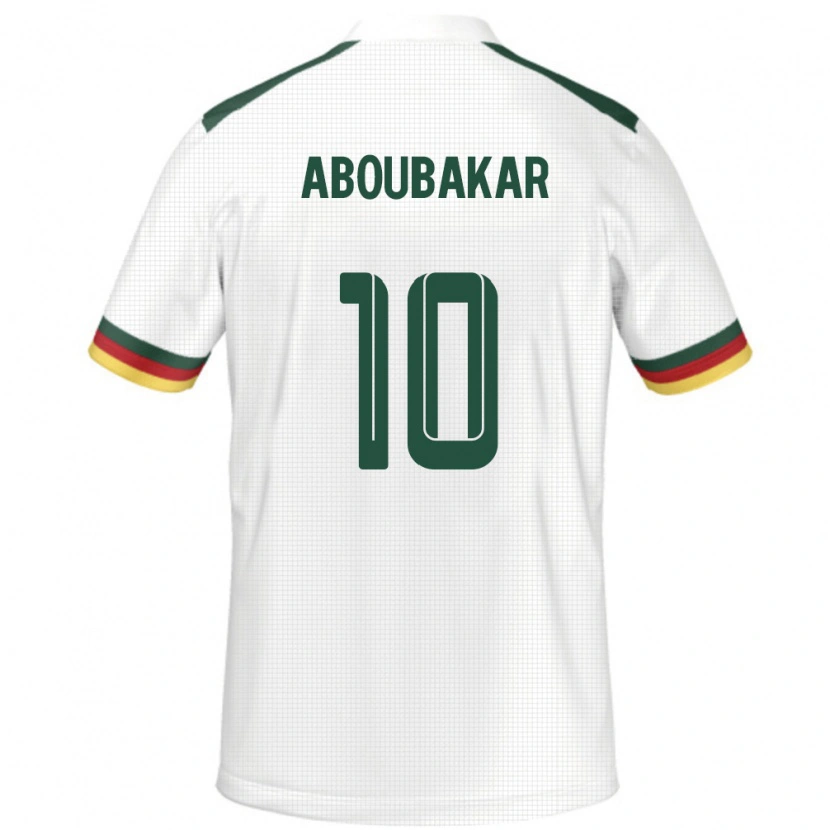 Danxen Kinderen Kameroen Vincent Aboubakar #10 Wit Uitshirt Uittenue 24-26 T-Shirt