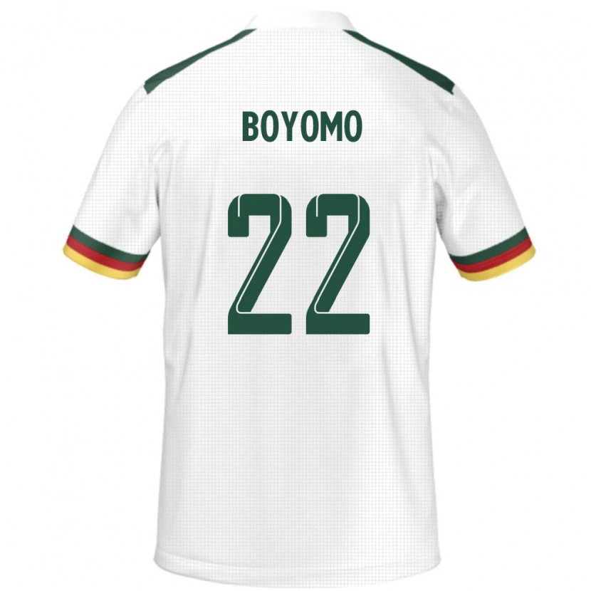 Danxen Kinderen Kameroen Enzo Boyomo #22 Wit Uitshirt Uittenue 24-26 T-Shirt
