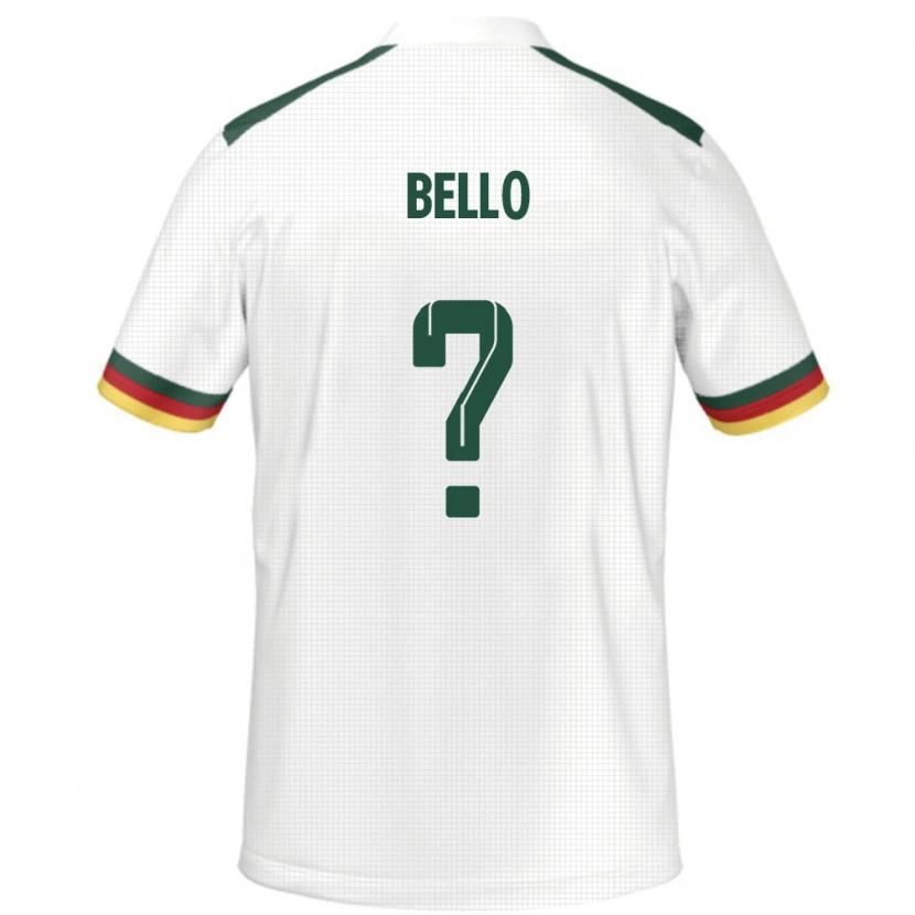 Danxen Kinderen Kameroen Karim Bello #0 Wit Uitshirt Uittenue 24-26 T-Shirt