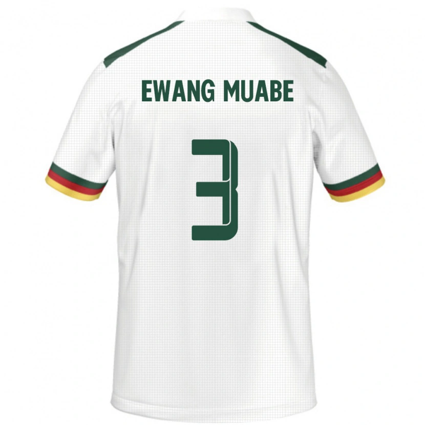 Danxen Kinderen Kameroen Ebong Ewang Muabe #3 Wit Uitshirt Uittenue 24-26 T-Shirt