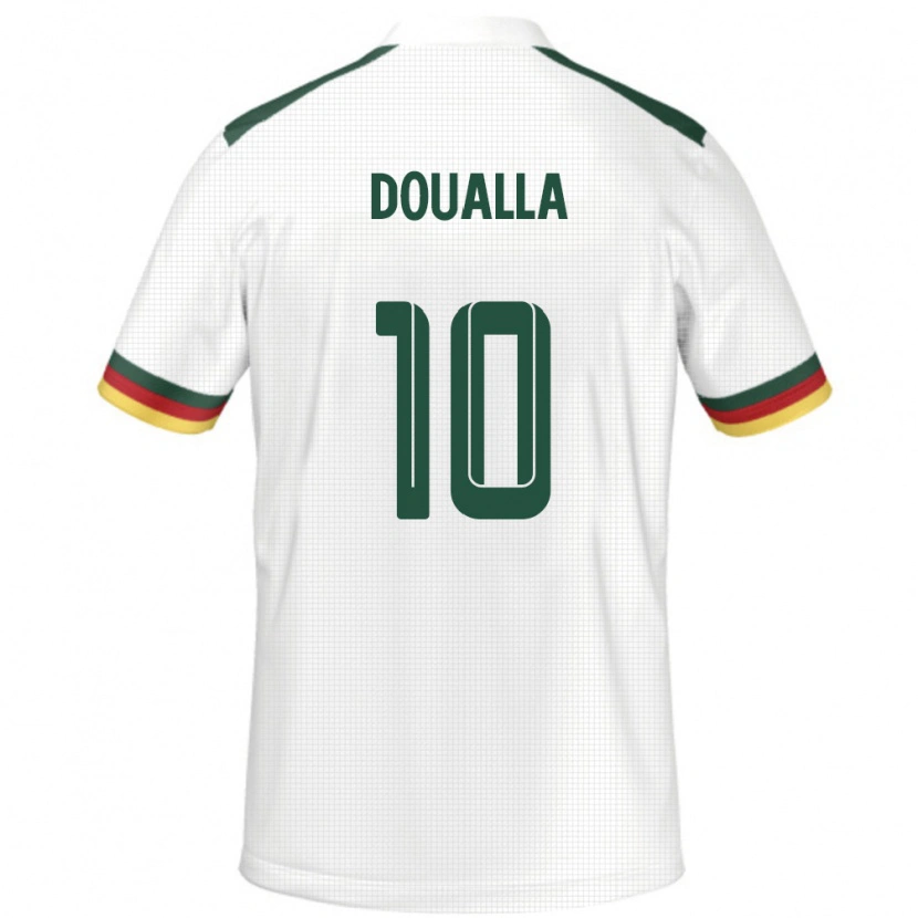 Danxen Kinderen Kameroen Nathan Doualla #10 Wit Uitshirt Uittenue 24-26 T-Shirt
