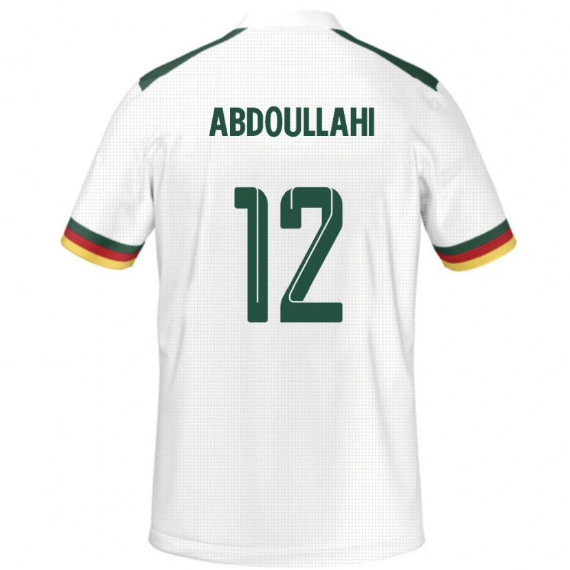 Danxen Kinderen Kameroen Tidjani Ahmadou Abdoullahi #12 Wit Uitshirt Uittenue 24-26 T-Shirt