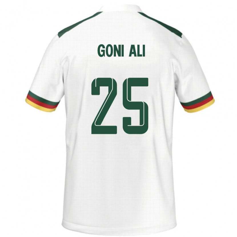 Danxen Kinderen Kameroen Goni Ali #25 Wit Uitshirt Uittenue 24-26 T-Shirt