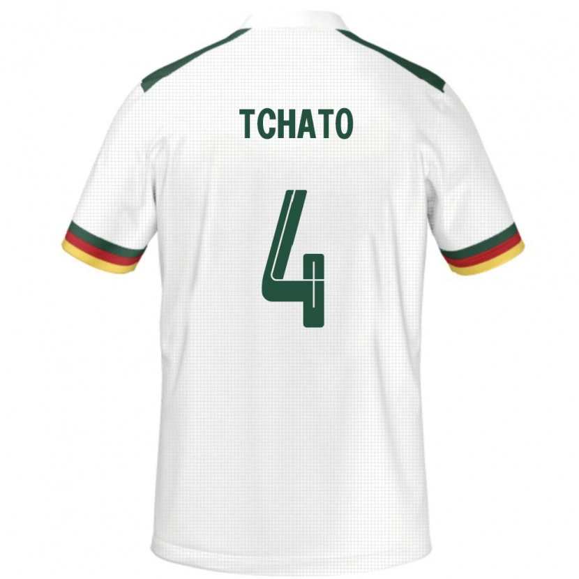 Danxen Kinderen Kameroen Enzo Tchato #4 Wit Uitshirt Uittenue 24-26 T-Shirt