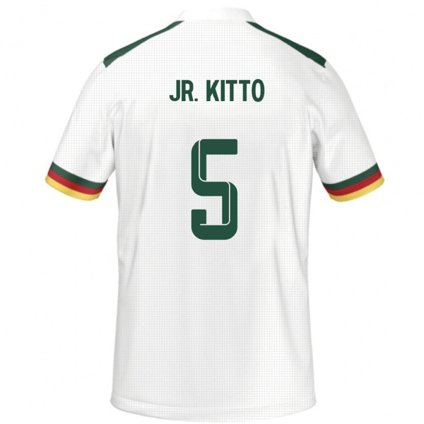 Danxen Kinderen Kameroen Samuel Junior Kotto #5 Wit Uitshirt Uittenue 24-26 T-Shirt