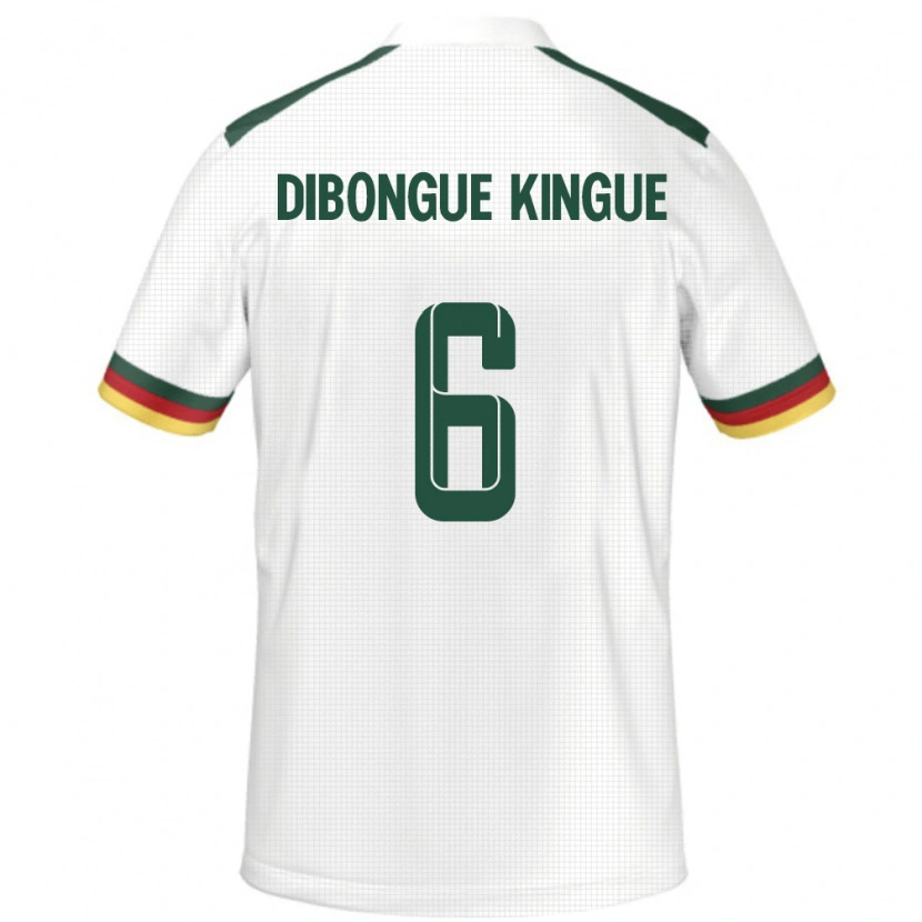 Danxen Kinderen Kameroen Gael Dibongue Kingue #6 Wit Uitshirt Uittenue 24-26 T-Shirt