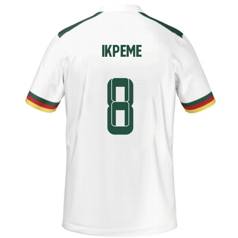 Danxen Kinderen Kameroen Stephan Ikpeme #8 Wit Uitshirt Uittenue 24-26 T-Shirt
