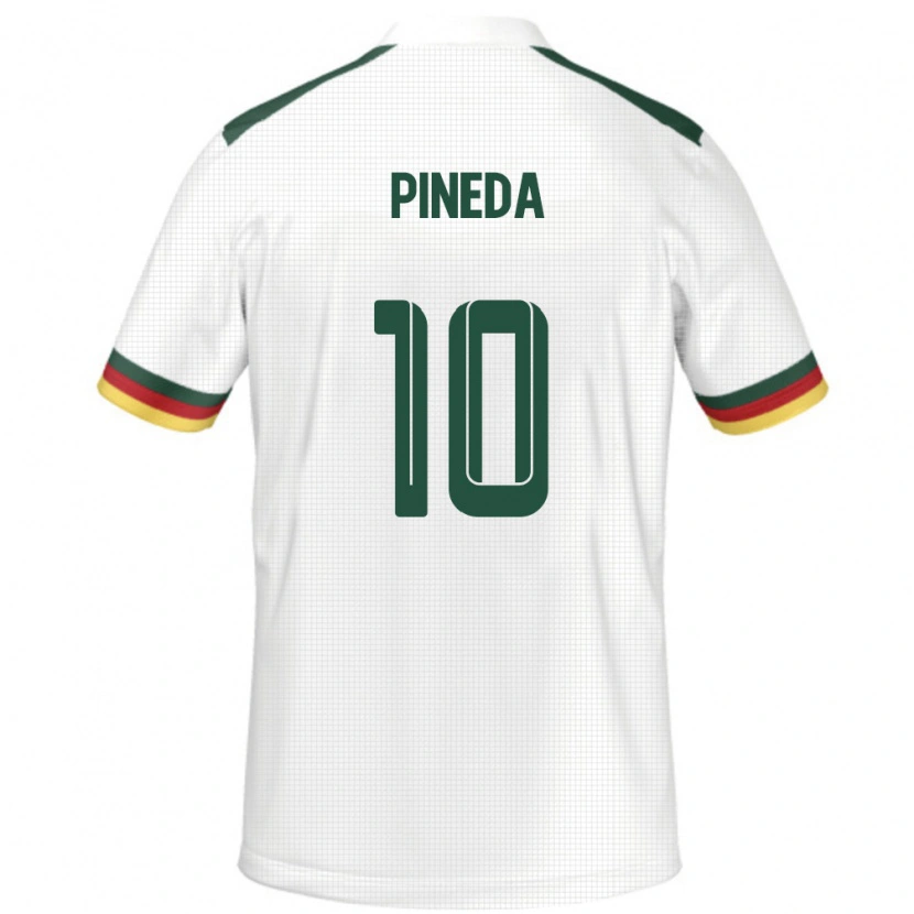 Danxen Kinderen Kameroen Etienne Eto O Pineda #10 Wit Uitshirt Uittenue 24-26 T-Shirt