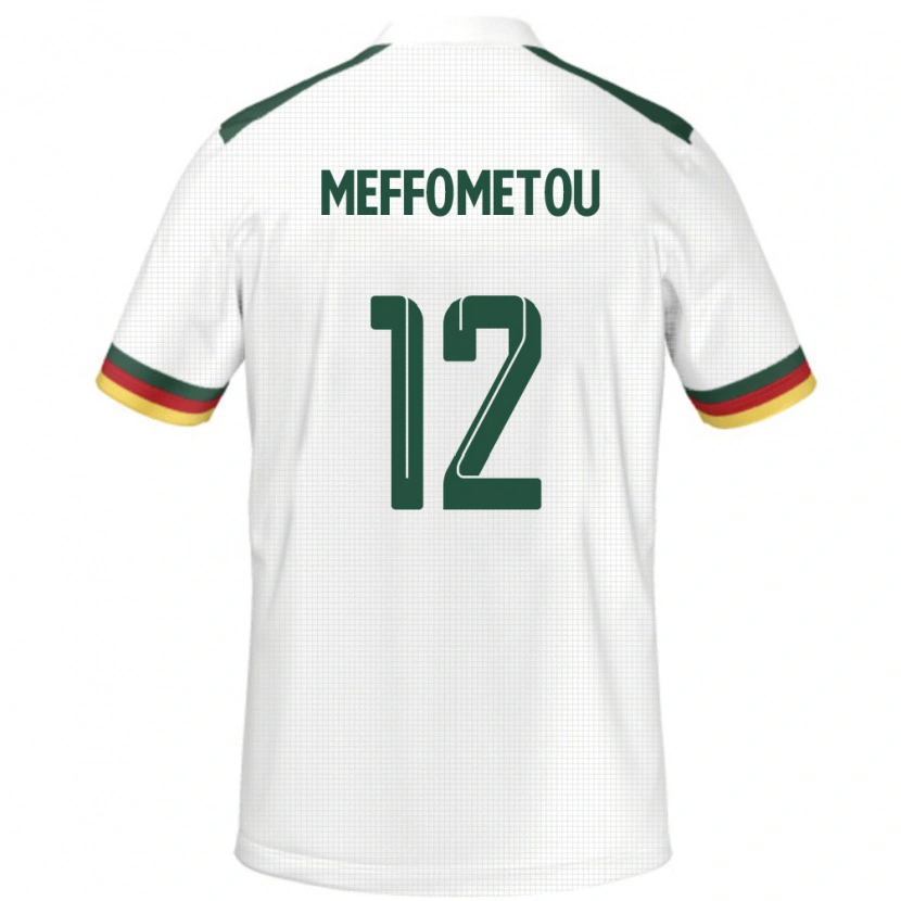 Danxen Kinderen Kameroen Falonne Meffometou #12 Wit Uitshirt Uittenue 24-26 T-Shirt