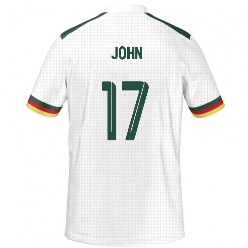 Danxen Kinderen Kameroen Nchindo John #17 Wit Uitshirt Uittenue 24-26 T-Shirt