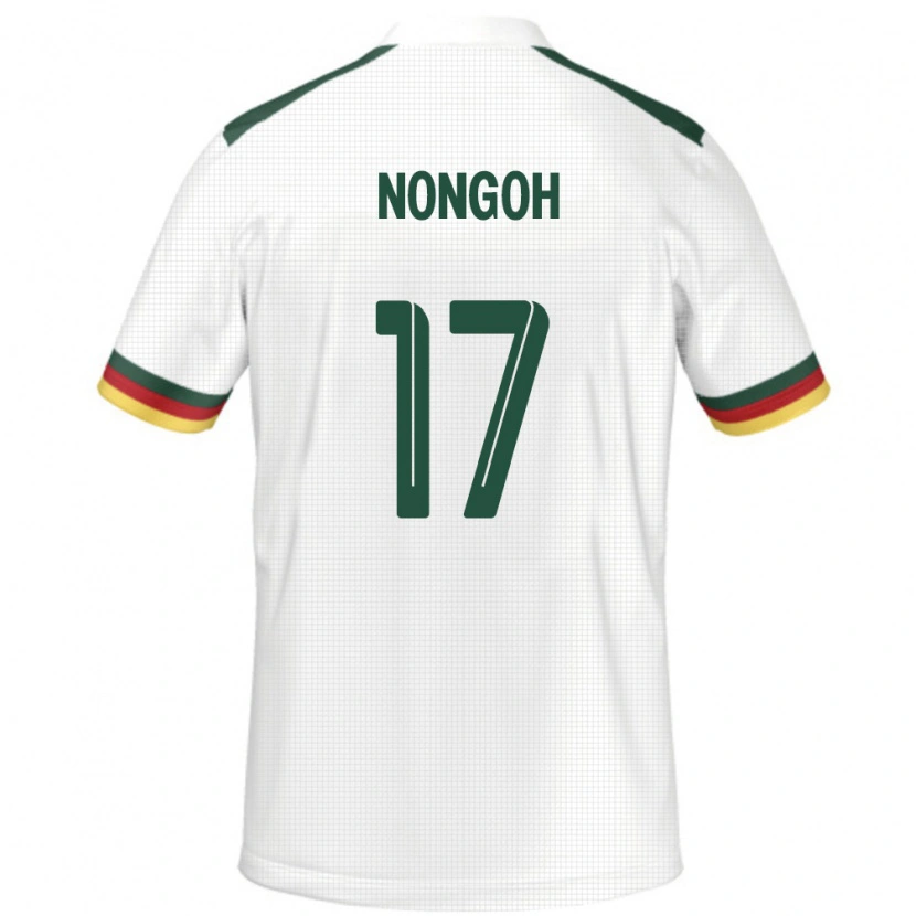 Danxen Kinderen Kameroen Samuel Nongoh #17 Wit Uitshirt Uittenue 24-26 T-Shirt