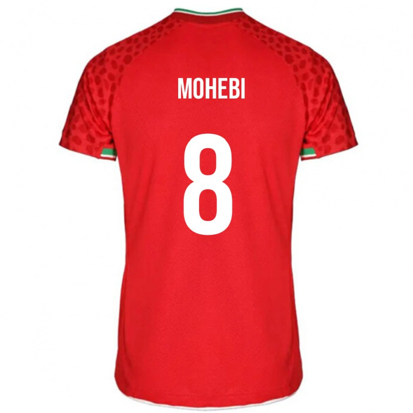Danxen Kinderen Iran Mohammad Mohebi #8 Rood Uitshirt Uittenue 24-26 T-Shirt