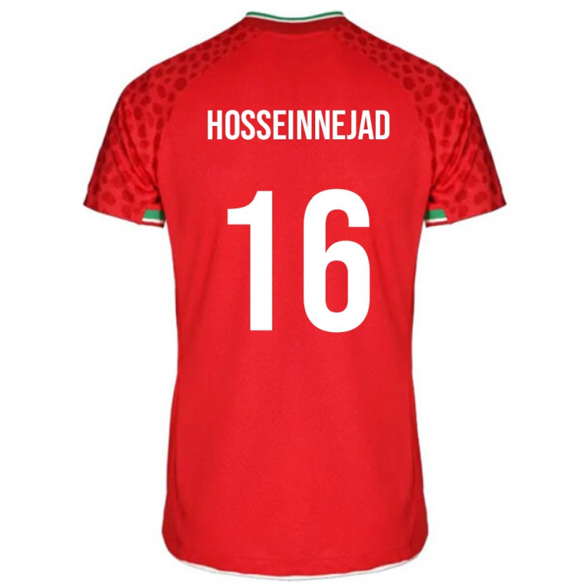 Danxen Kinderen Iran Mohammadjavad Hosseinnejad #16 Rood Uitshirt Uittenue 24-26 T-Shirt