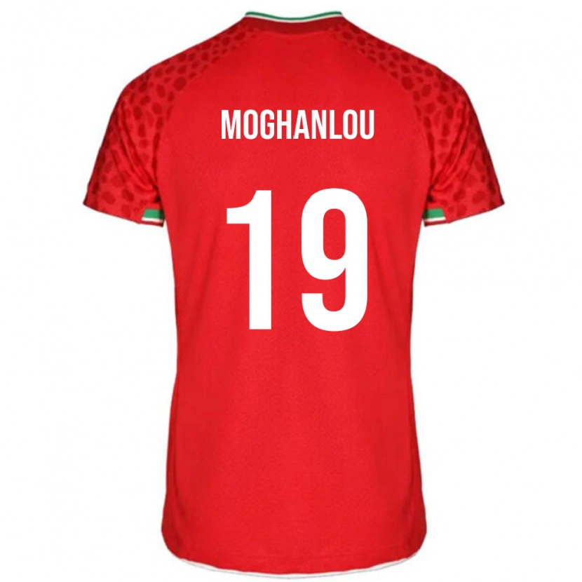 Danxen Kinderen Iran Shahriar Moghanlou #19 Rood Uitshirt Uittenue 24-26 T-Shirt