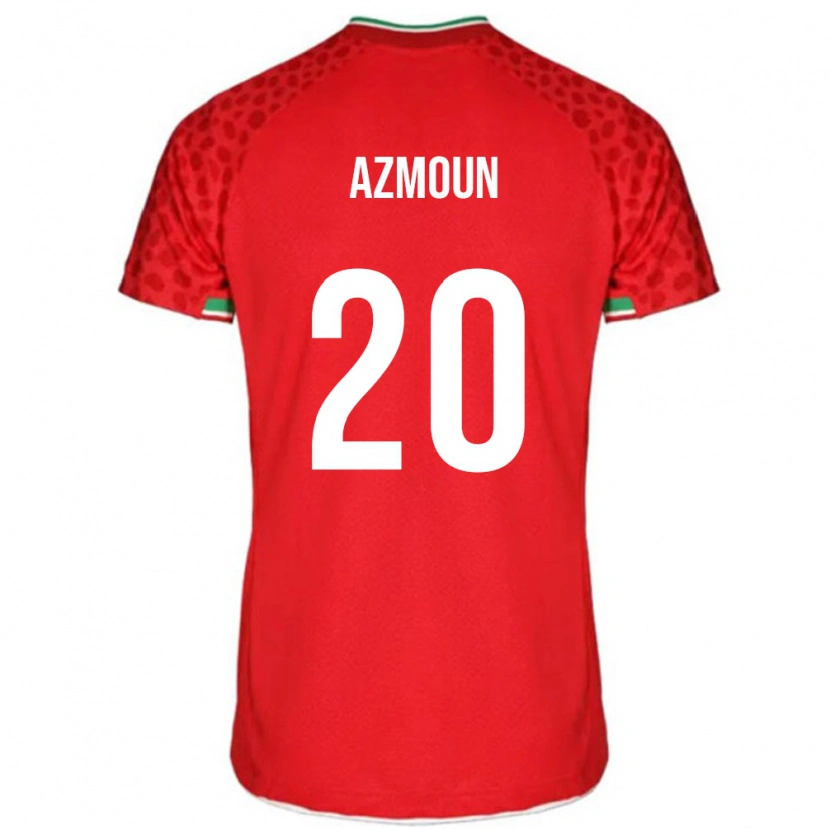 Danxen Kinderen Iran Sardar Azmoun #20 Rood Uitshirt Uittenue 24-26 T-Shirt