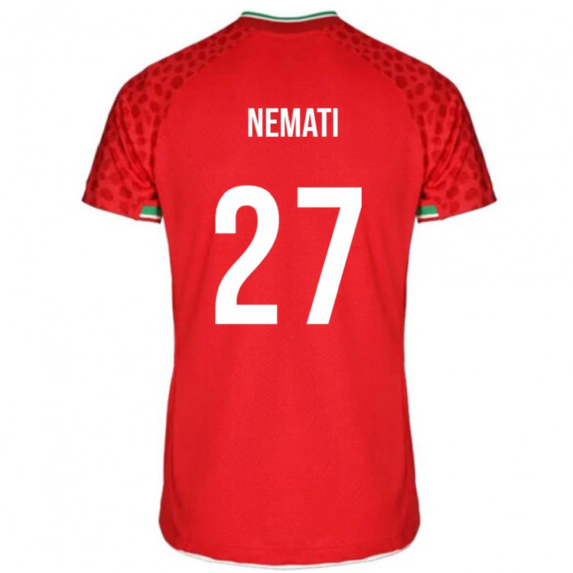 Danxen Kinderen Iran Ali Nemati #27 Rood Uitshirt Uittenue 24-26 T-Shirt