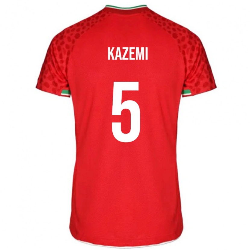 Danxen Kinderen Iran Abolfazl Kazemi #5 Rood Uitshirt Uittenue 24-26 T-Shirt