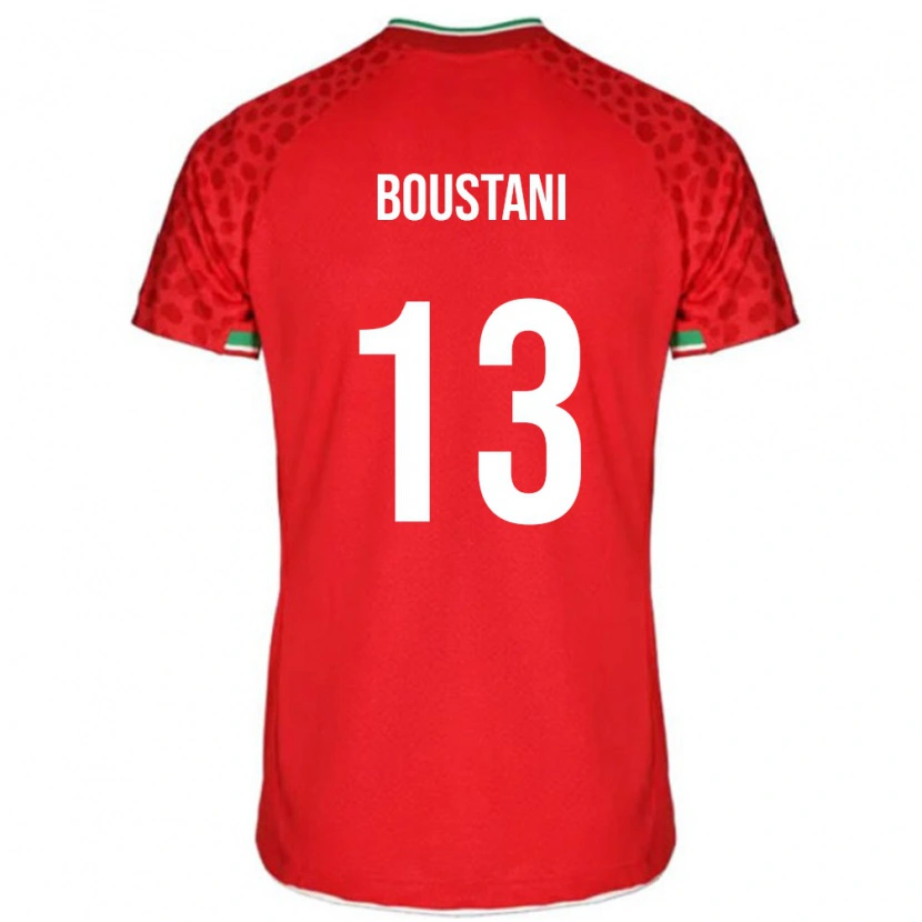 Danxen Kinderen Iran Amirmohammad Boustani #13 Rood Uitshirt Uittenue 24-26 T-Shirt