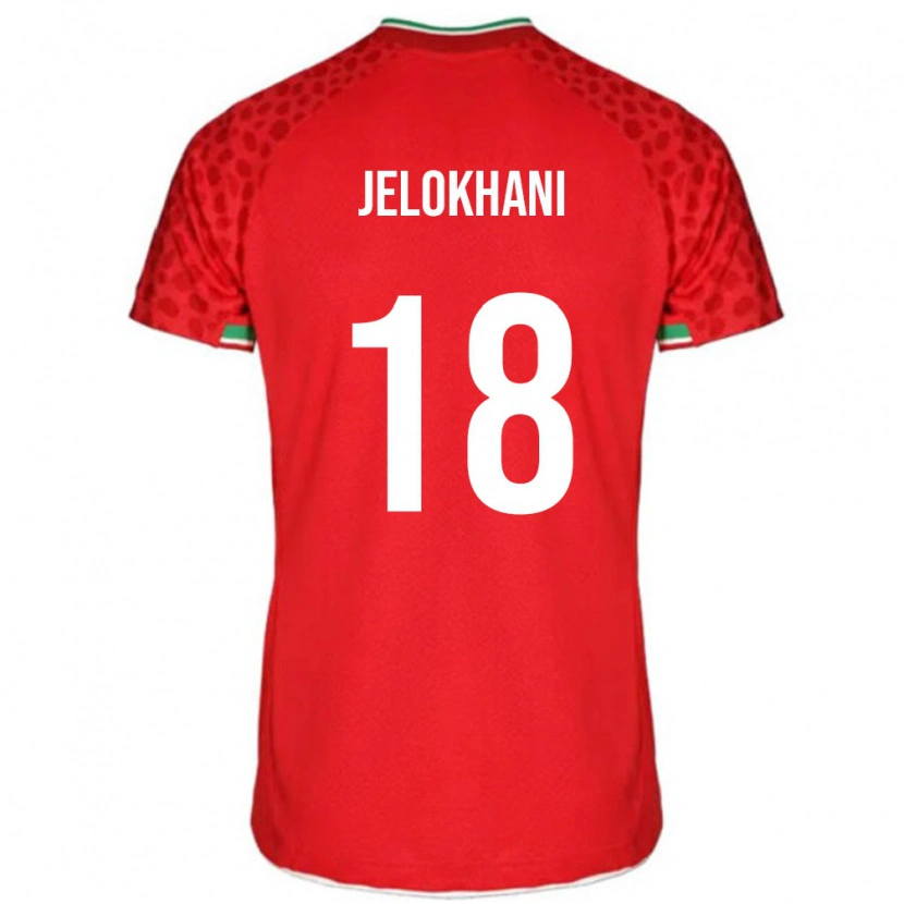 Danxen Kinderen Iran Ali Jelokhani #18 Rood Uitshirt Uittenue 24-26 T-Shirt