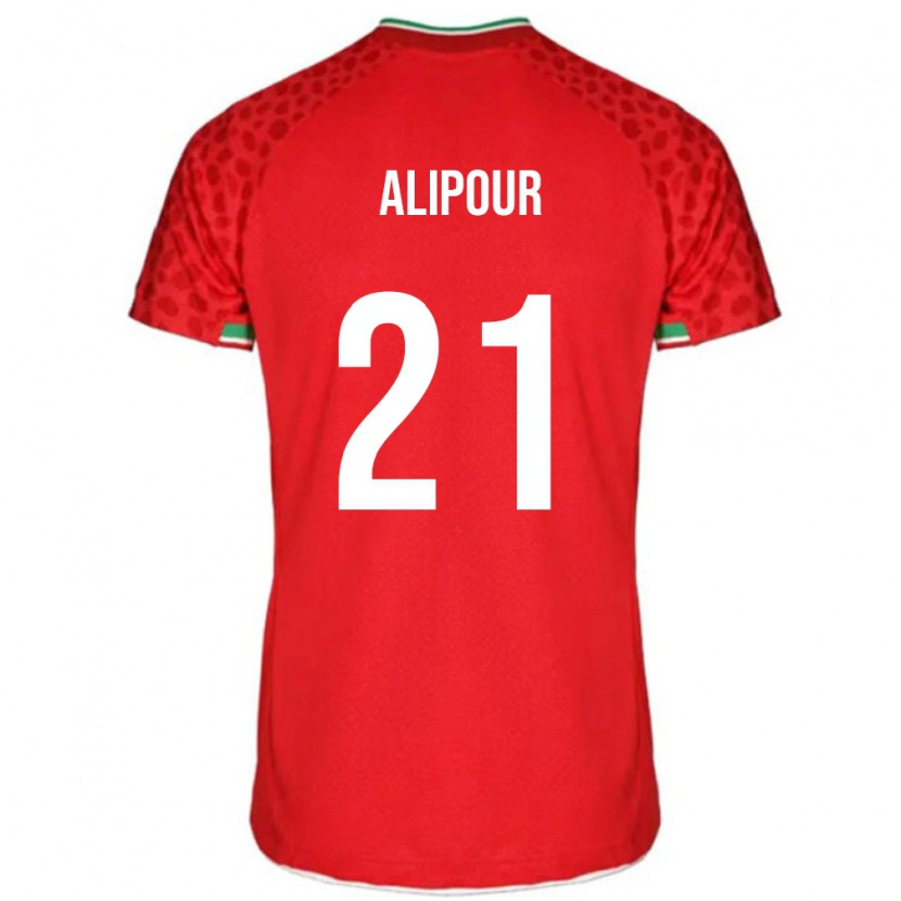 Danxen Kinderen Iran Mahan Alipour #21 Rood Uitshirt Uittenue 24-26 T-Shirt