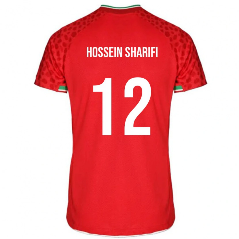 Danxen Kinderen Iran Mohammad Hossein Sharifi #12 Rood Uitshirt Uittenue 24-26 T-Shirt