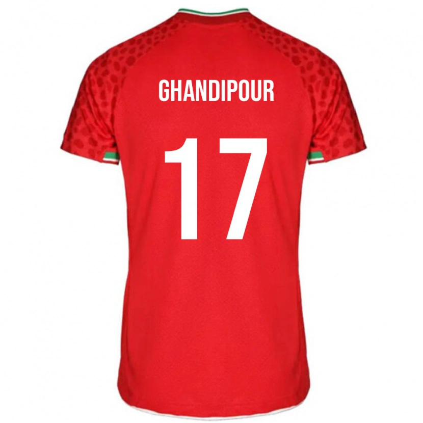 Danxen Kinderen Iran Reza Ghandipour #17 Rood Uitshirt Uittenue 24-26 T-Shirt