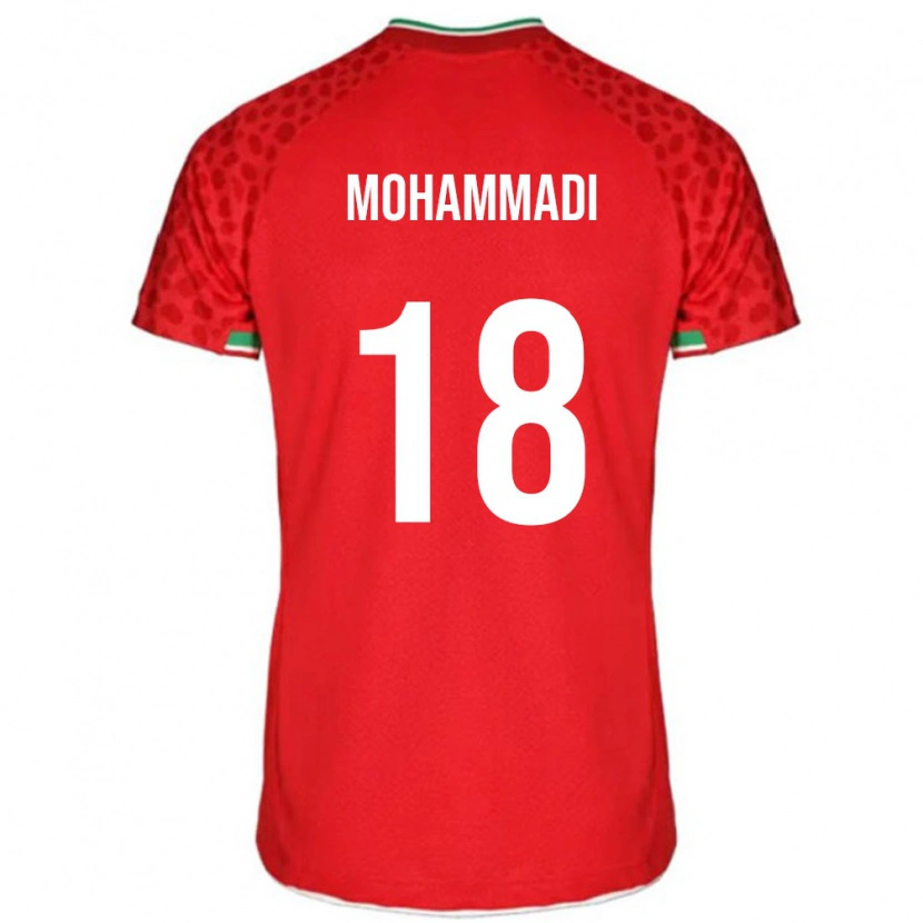 Danxen Kinderen Iran Melika Mohammadi #18 Rood Uitshirt Uittenue 24-26 T-Shirt