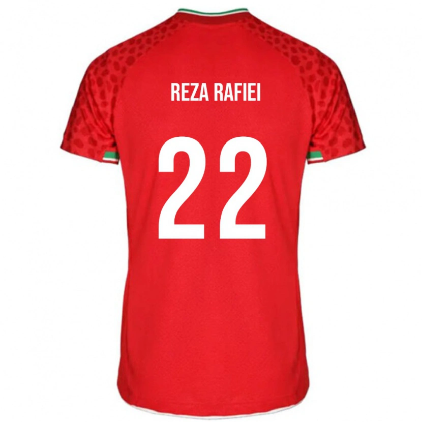 Danxen Kinderen Iran Amir Reza Rafiei #22 Rood Uitshirt Uittenue 24-26 T-Shirt