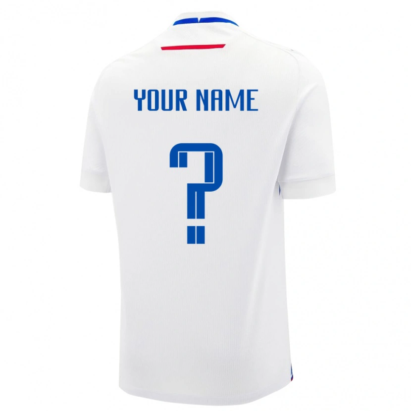 Danxen Kinderen Slowakije Uw Naam #0 Wit Uitshirt Uittenue 24-26 T-Shirt