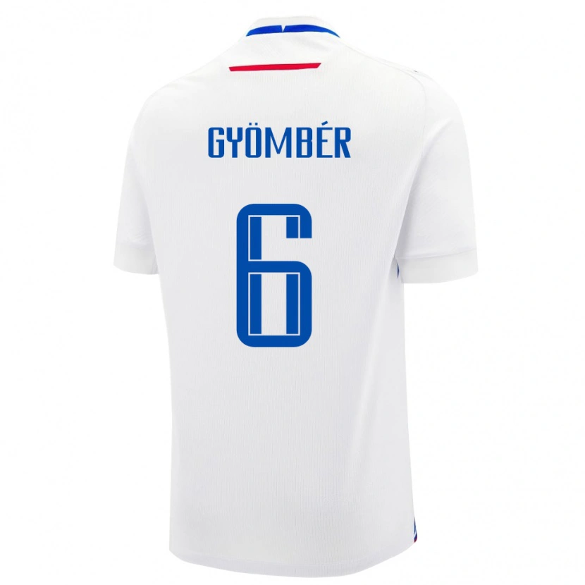 Danxen Kinderen Slowakije Norbert Gyömbér #6 Wit Uitshirt Uittenue 24-26 T-Shirt