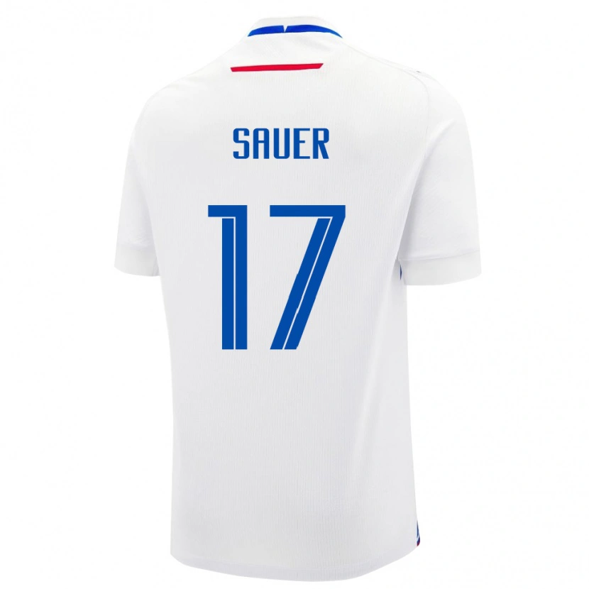 Danxen Kinderen Slowakije Leo Sauer #17 Wit Uitshirt Uittenue 24-26 T-Shirt