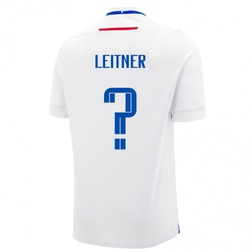 Danxen Kinderen Slowakije Patrik Leitner #0 Wit Uitshirt Uittenue 24-26 T-Shirt